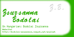 zsuzsanna bodolai business card